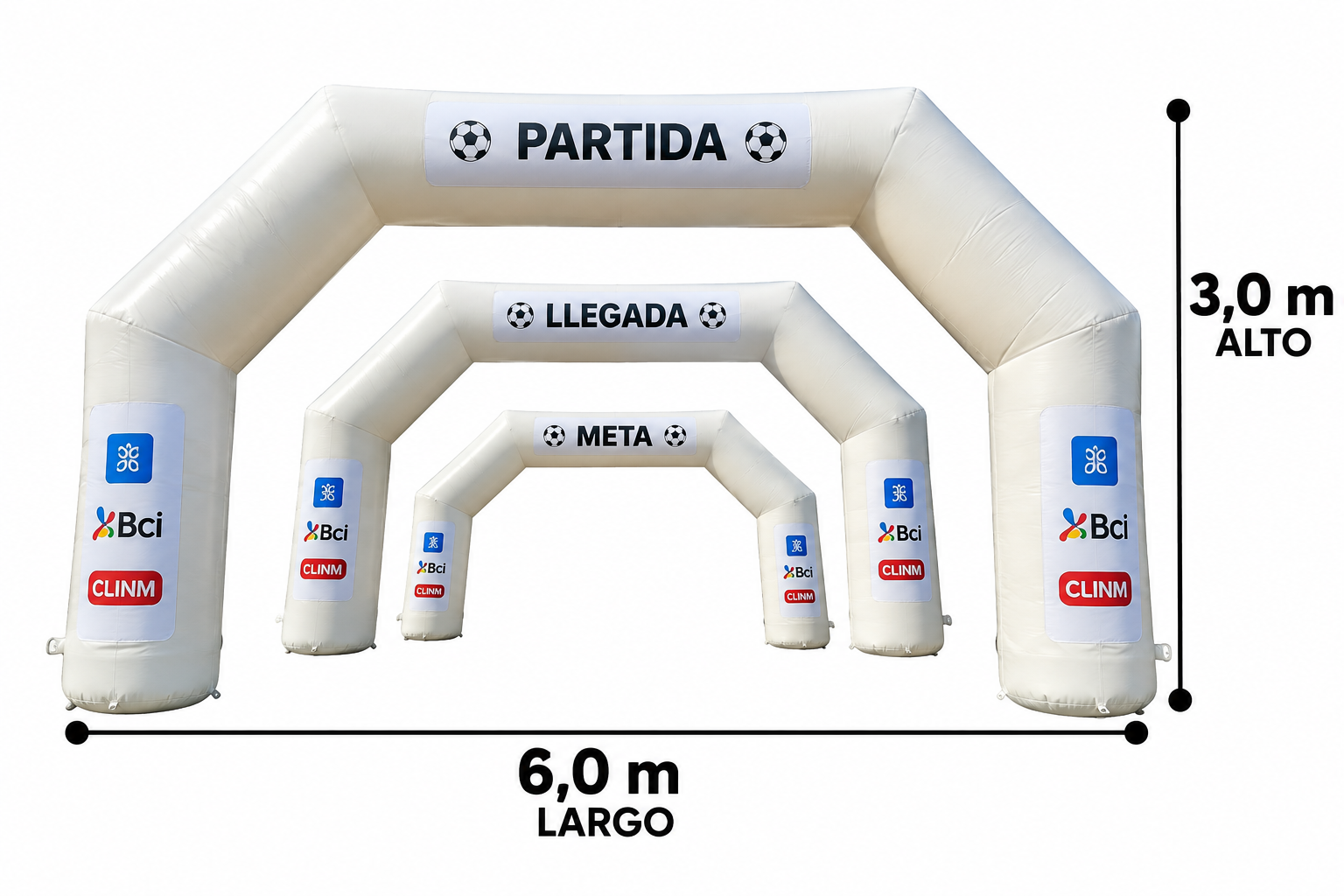 Arco de Meta Multiuso Brandeada 3 Logos 6x3 - Imagen 2