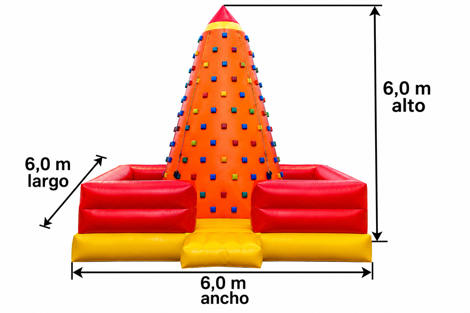 Muro de Escalada Piramidal Inflable 6x6 - Imagen 2
